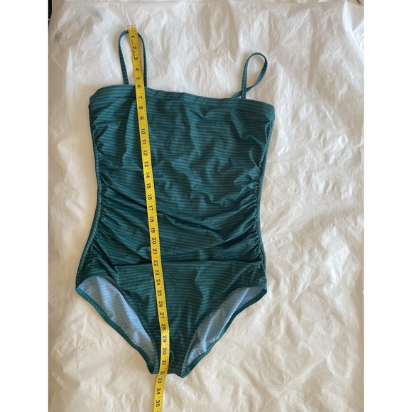 Miraclesuit X Talbots AVANTI BANDEAU ONE PIECE - PAINTERLY STRIPE Size 16 Beach - Picture 7 of 9